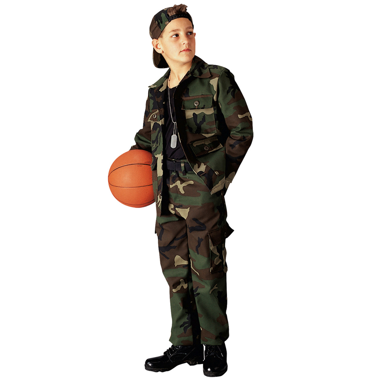 Kids Camo Trooper Costume Tactical Vest Camouflage Army Costume Child