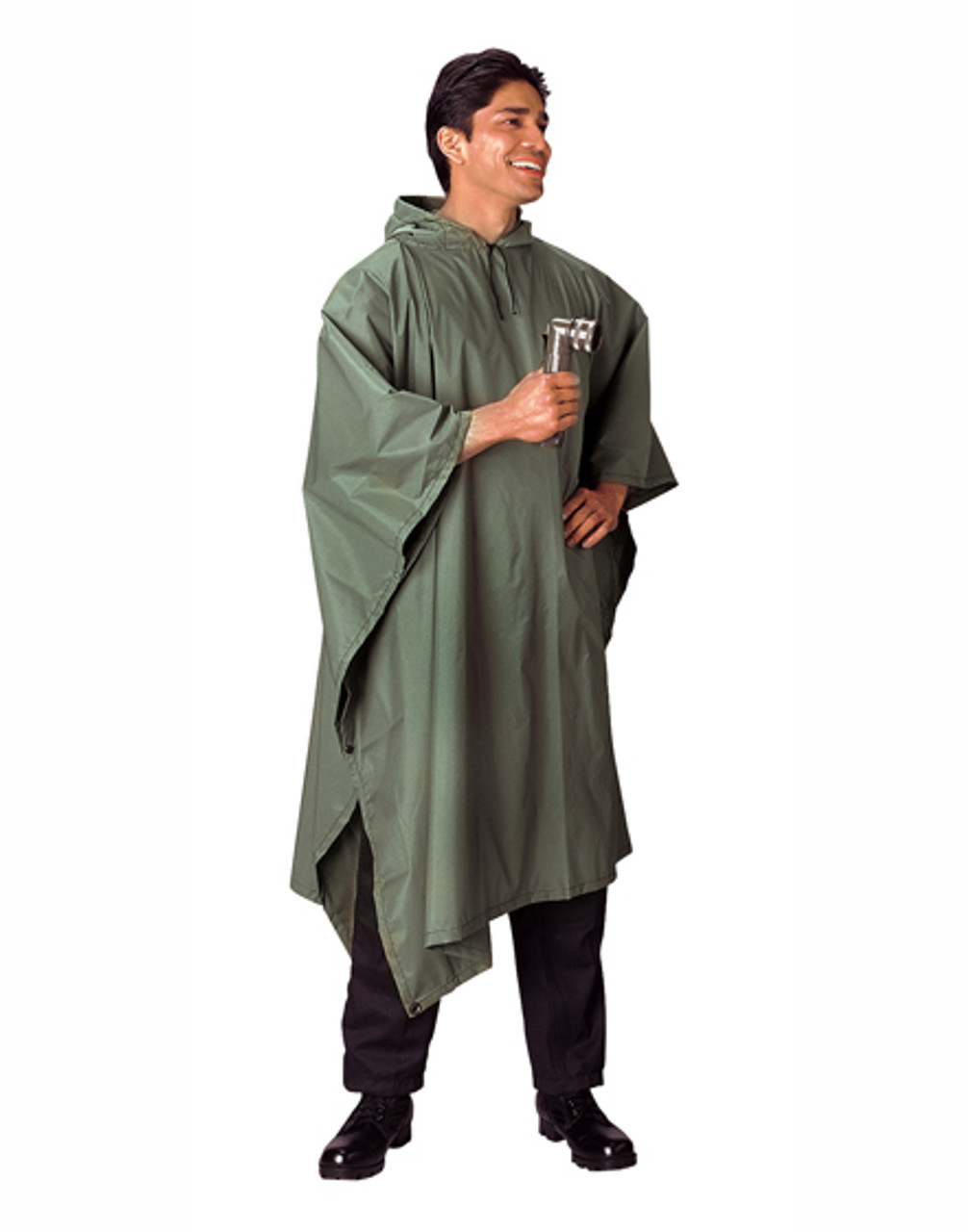 Shop Olive Drab Ripstop Nylon Poncho - Fatigues Army Navy Gear