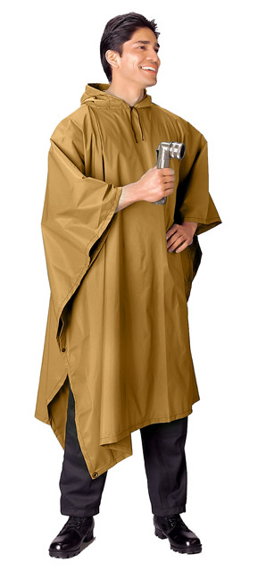 Shop Coyote Brown Ripstop Ponchos - Fatigues Army Navy Surplus Gear