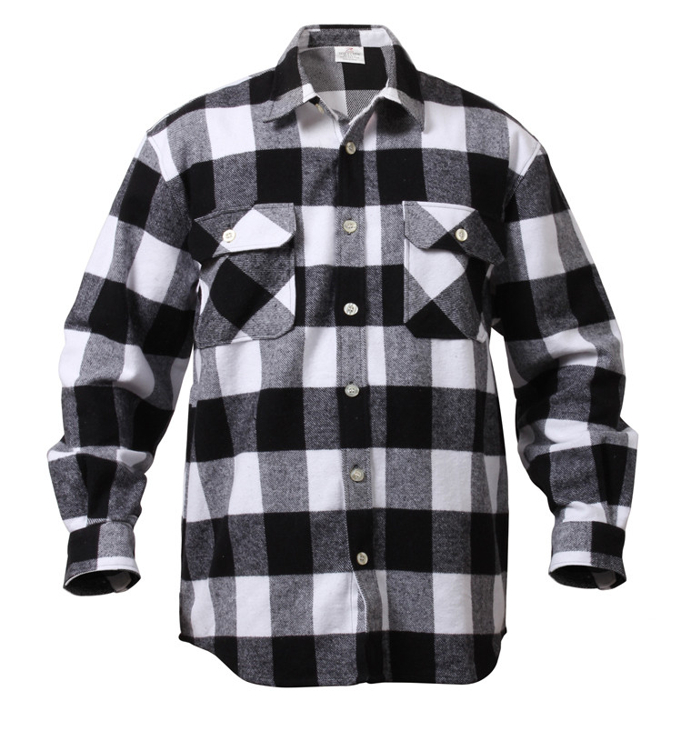 Shop 100% Cotton White Buffalo Plaid Flannel Shirts - Fatigues