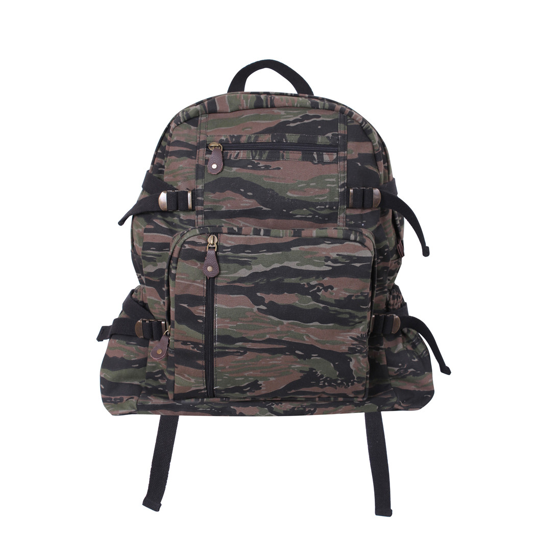 バッグ Camo Tiger Canvas Backpack Shop Jumbo Vintage Tiger Stripe Canvas Backpack - Fatigues Army Navy