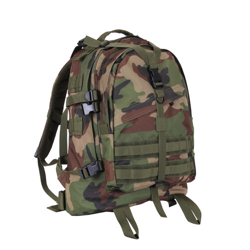 Woodland Camo Large Transport Pack - Front View