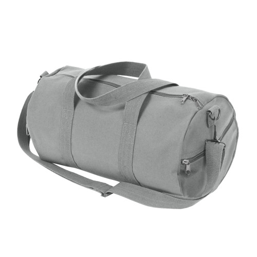 Grey Canvas Sport Bags - Side View