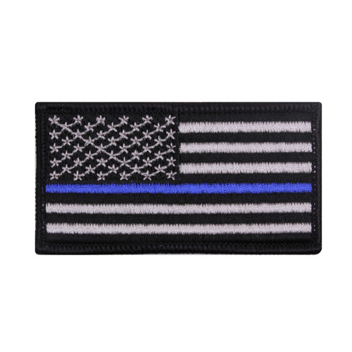 Thin Blue Line “Iron On” Flag Patch - View