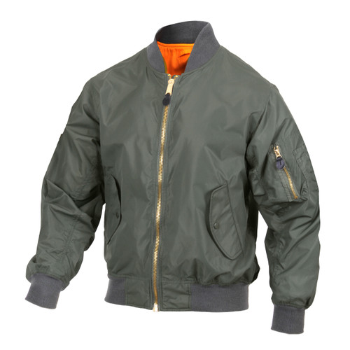 Shop Rothco Sage Green MA-1 Flight Jacket - Fatigues Army