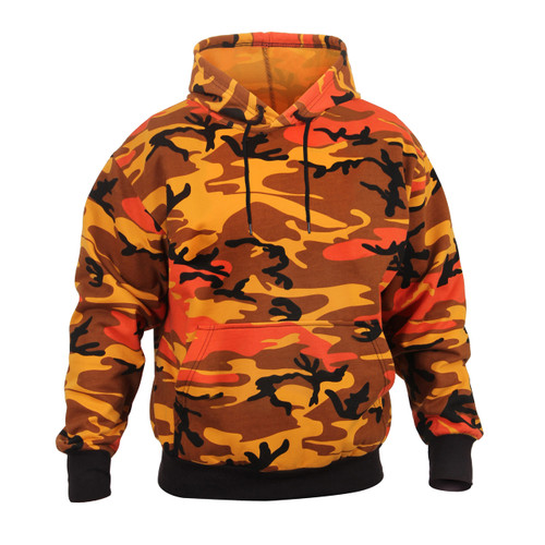 Savage Orange Camo Hooded Pullover Sweatshirt - View