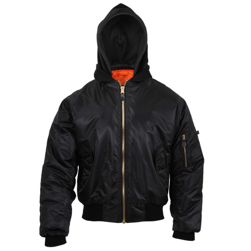 Rothco Hooded MA-1 Flight Jacket - Hooded View