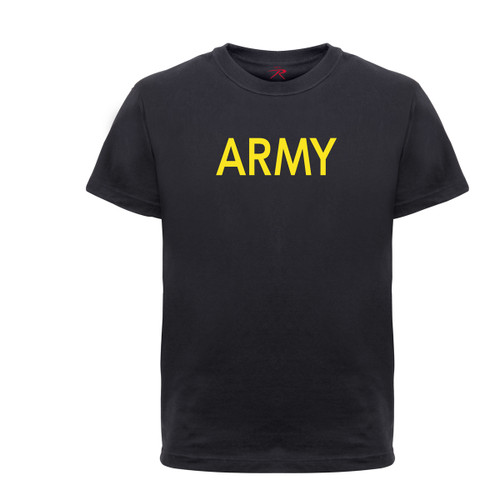 Kids Army Black T Shirt - View