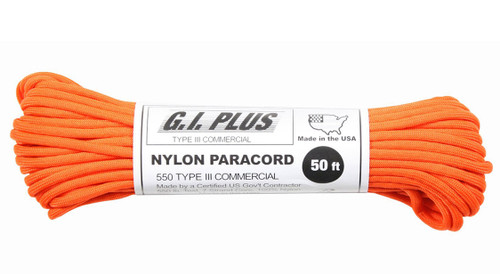 Safety Orange Nylon Paracord - View