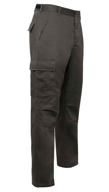 Charcoal Grey Tactical BDU Fatigue Pants -View