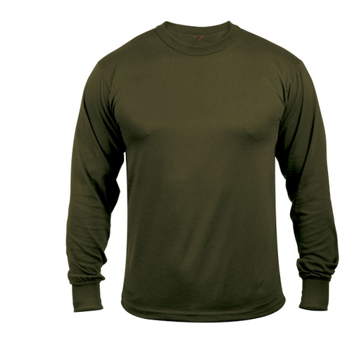 Moisture Wicking Long Sleeve T Shirts-Olive Drab Moisture Wicking Long Sleeve T Shirts-Olive Drab