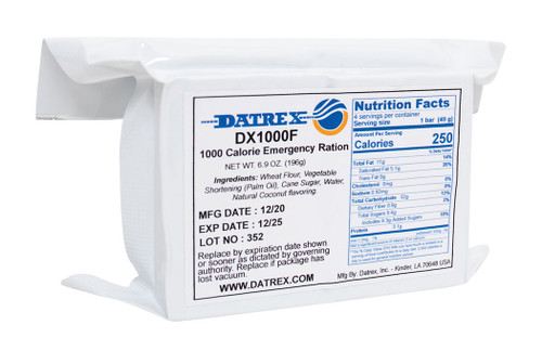 Datrex Aviation 1,000 Cal Emergency Food Ration - View