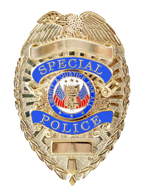 Deluxe Special Police Badge - Gold View