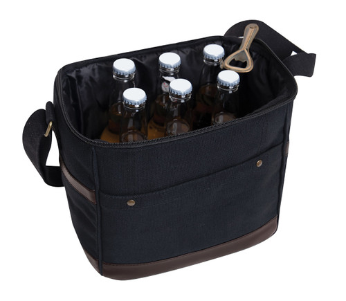 Classic Canvas Insulated Cooler Bag - Open View