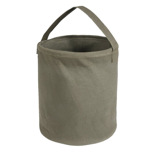 Large Olive Canvas Water Buckets - View