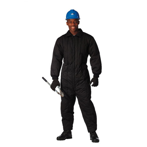 Black Cold Weather Insulated Coverall - View