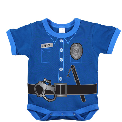 Infant Police Uniform Navy Bodysuit - View
