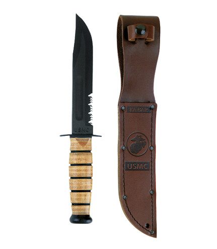 Shop Genuine Ka-Bar USMC Combo Edge Combat Knives - Fatigues Army Navy