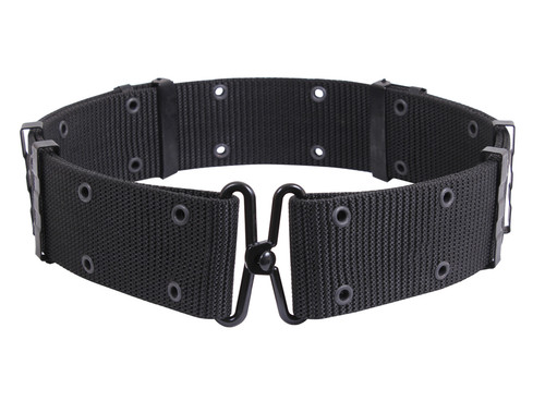 G.I. Style Black Pistol Belt W/Metal Buckle - View