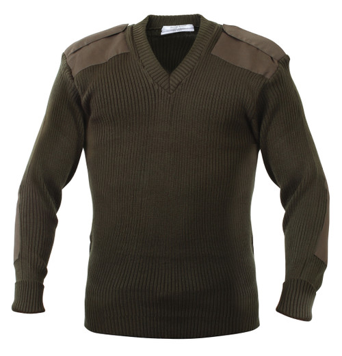 Brown V Neck Style Commando Sweaters 