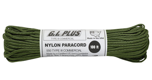 Olive Drab Nylon Paracord TypeIII 550 LB - 100 Feet - View