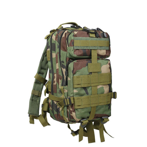 Woodland Camo Medium Transport Pack - Front View