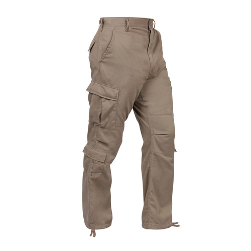 Vintage Paratrooper Khaki Fatigue Pants - Right Side View