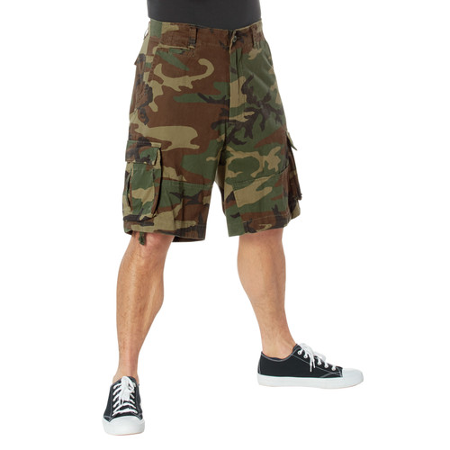 Vintage Woodland Camo Infantry Fatigue Shorts