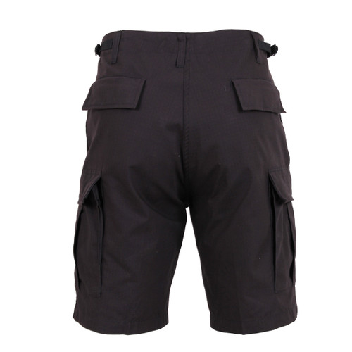 Shop Black Ripstop Cotton BDU Military Shorts Fatigues Army Navy Gear