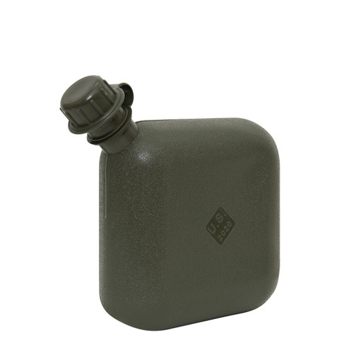 G.I. Olive Drab 2 Quart Bladder Canteen - Side View