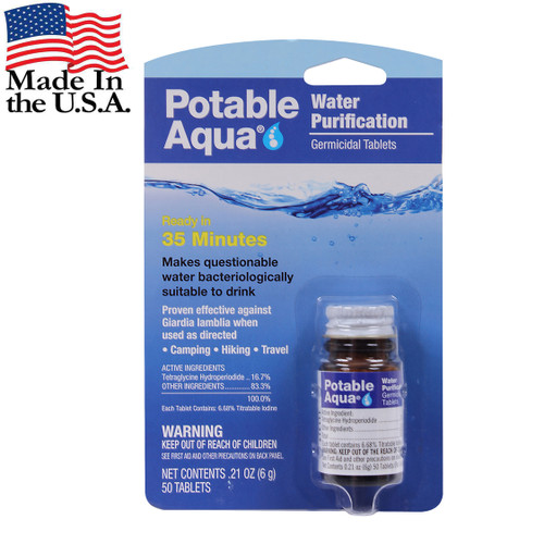 Potable Aqua Water Purification Tablets - USA View