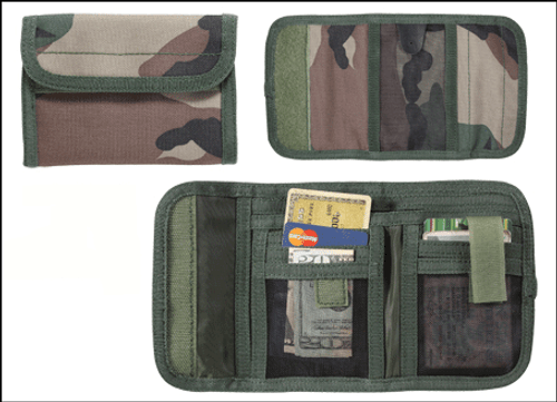 Deluxe Woodland Camo Trifold ID Wallet - View