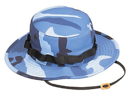 Sky Blue Camouflage Military Boonie Hat - View