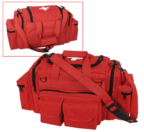 Deluxe Red EMT Bag - Full View