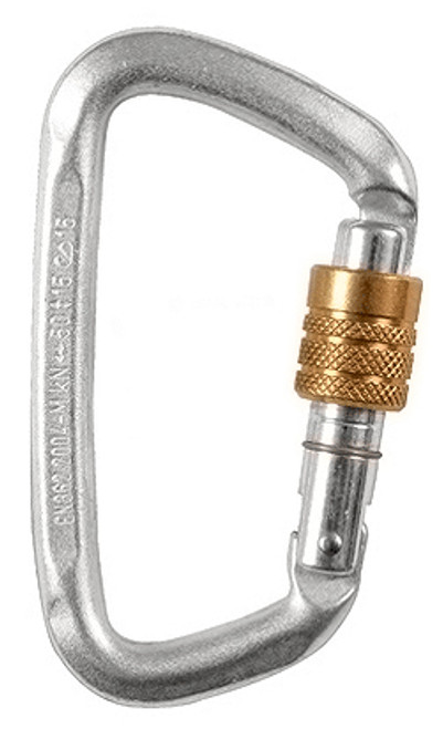 Hard Steel Modified D Key Screw Gate Carabiner Hard Steel Modified D Key Screw Gate Carabiner