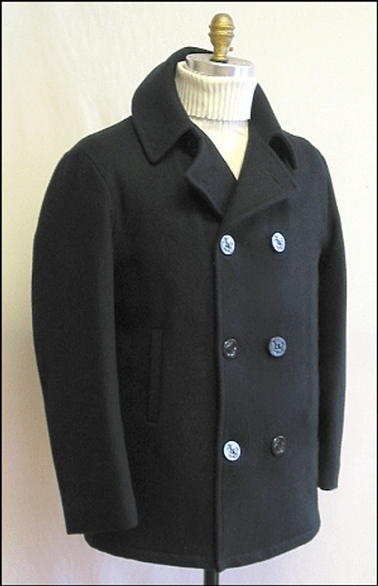 American Made Navy Pea Coats - 3D View 