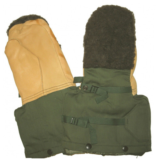 Military Extreme Cold Weather Leather Mittens