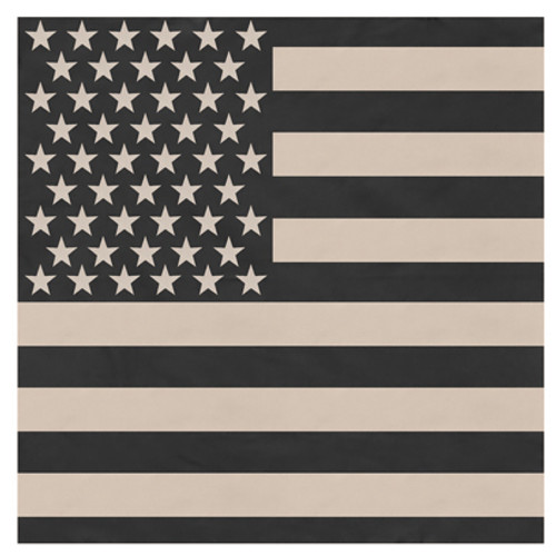 Subdued U.S. Flag Bandana - Khaki/Black