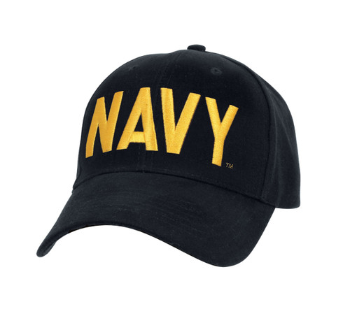 Navy Logo Cap w/Gold - Side View