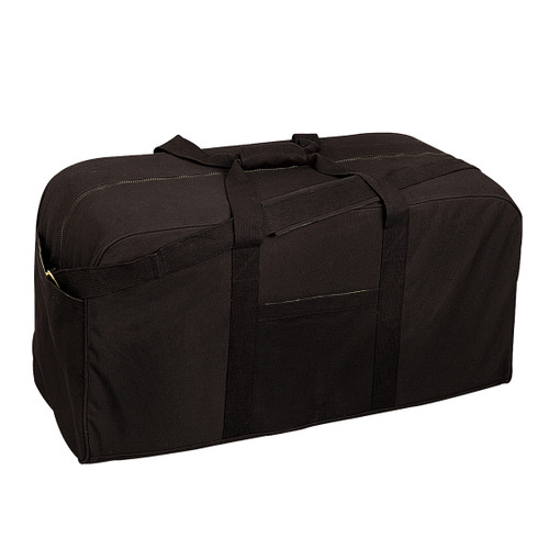 Tactical Black Canvas Jumbo Cargo Gear Bag - View