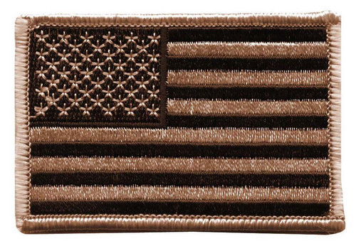 Desert Tan U.S.Flag Patch Sew On/Iron On - View