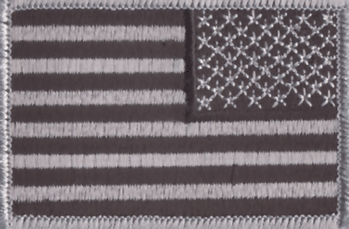 Subdued Reversed Black/Grey U.S. Flag Patch