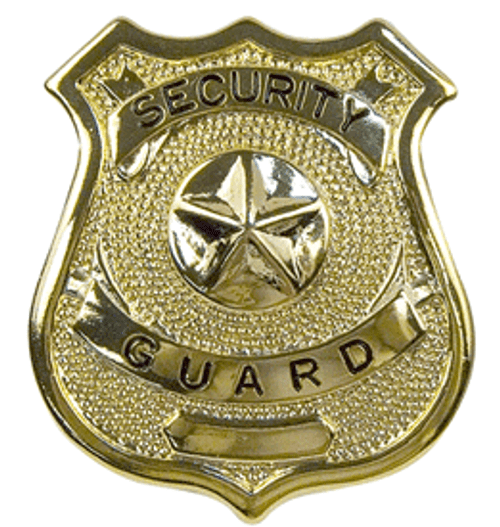 Gold Security Gaurd Badge