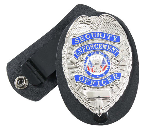 NYPD コミッショナー ポリスバッジ ＋ レザー製クリップ付きバッジホルダー ROTHCO（ロスコ） バッジホルダー 革製 クリップタイプ 1135 チェーン