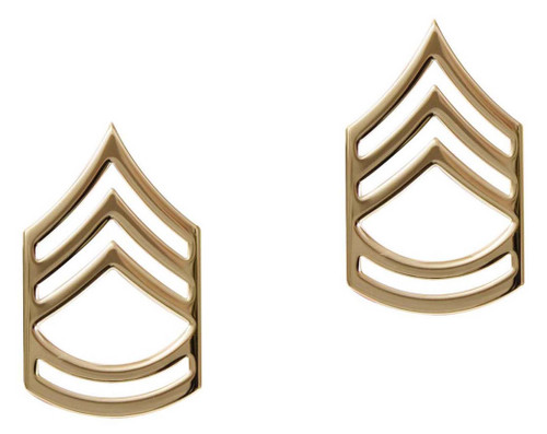 Sergeant First Class Polished Gold Insignia - View