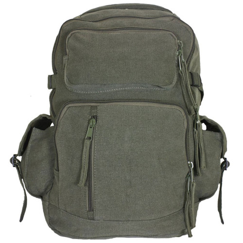 Shop Retro Balkan Exploratory Rucksacks - Fatigues Army Navy