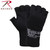 Military Black Fingerless Wool Gloves - Rothco View