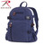 Vintage Navy Blue Canvas Compact Backpack - Rothco View