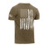 Rothco Distressed Olive US Flag Athletic Fit T Shirt - Side View