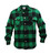 Extra Heavyweight Buffalo Green Plaid Flannel Shirts - Front View